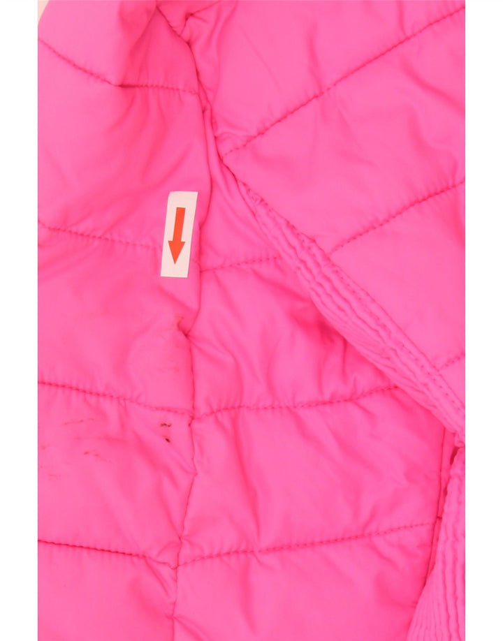Damska ocieplana kurtka z kapturem Superdry UK 14, duża, różowa, poliester