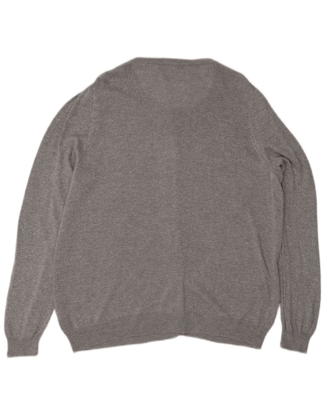 Marks & Spencer Damski sweter rozpinany UK 20 2XL Szary poliamid