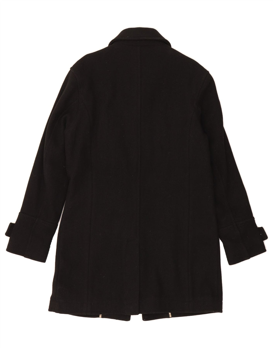 JACK & JONES Mens Overcoat UK 42 XL Black Wool Vintage Jack & Jones and Second-Hand Jack & Jones from Messina Hembry 