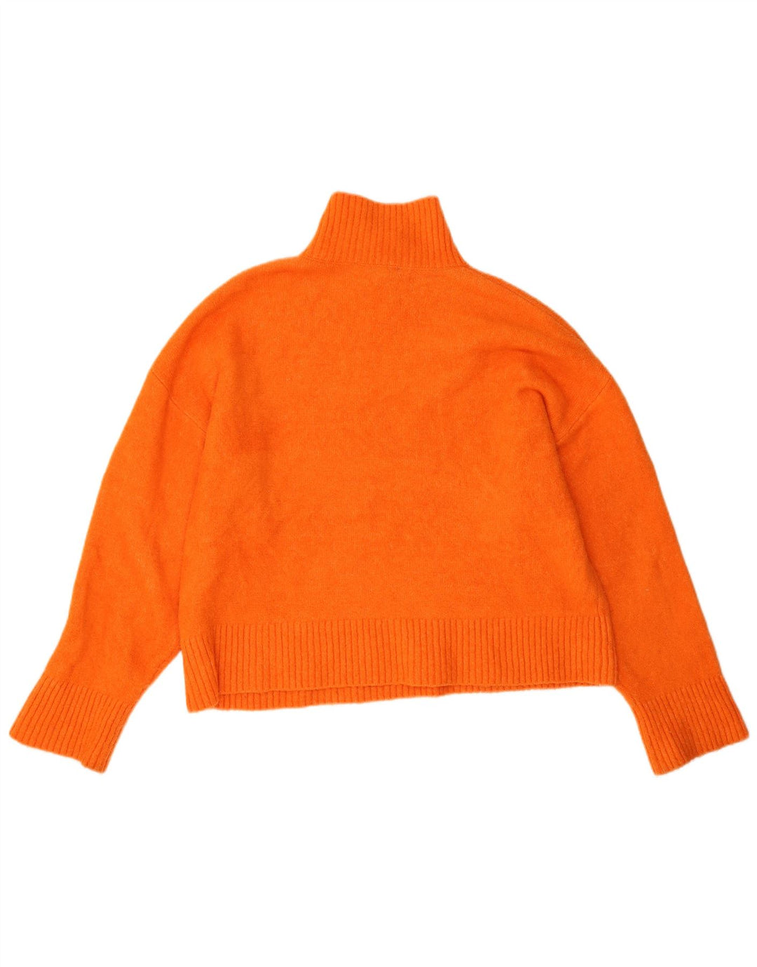 Damski sweter oversize z golfem Zara UK 16, duży, pomarańczowy, akrylowy