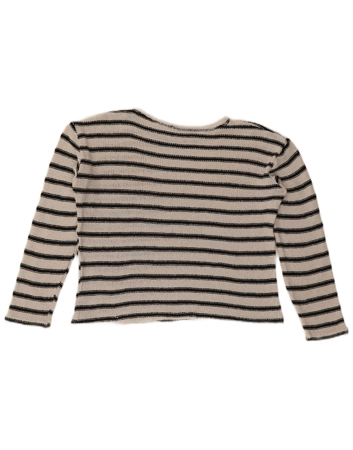 Damski krótki top Zara Oversize UK 10 w małe białe paski