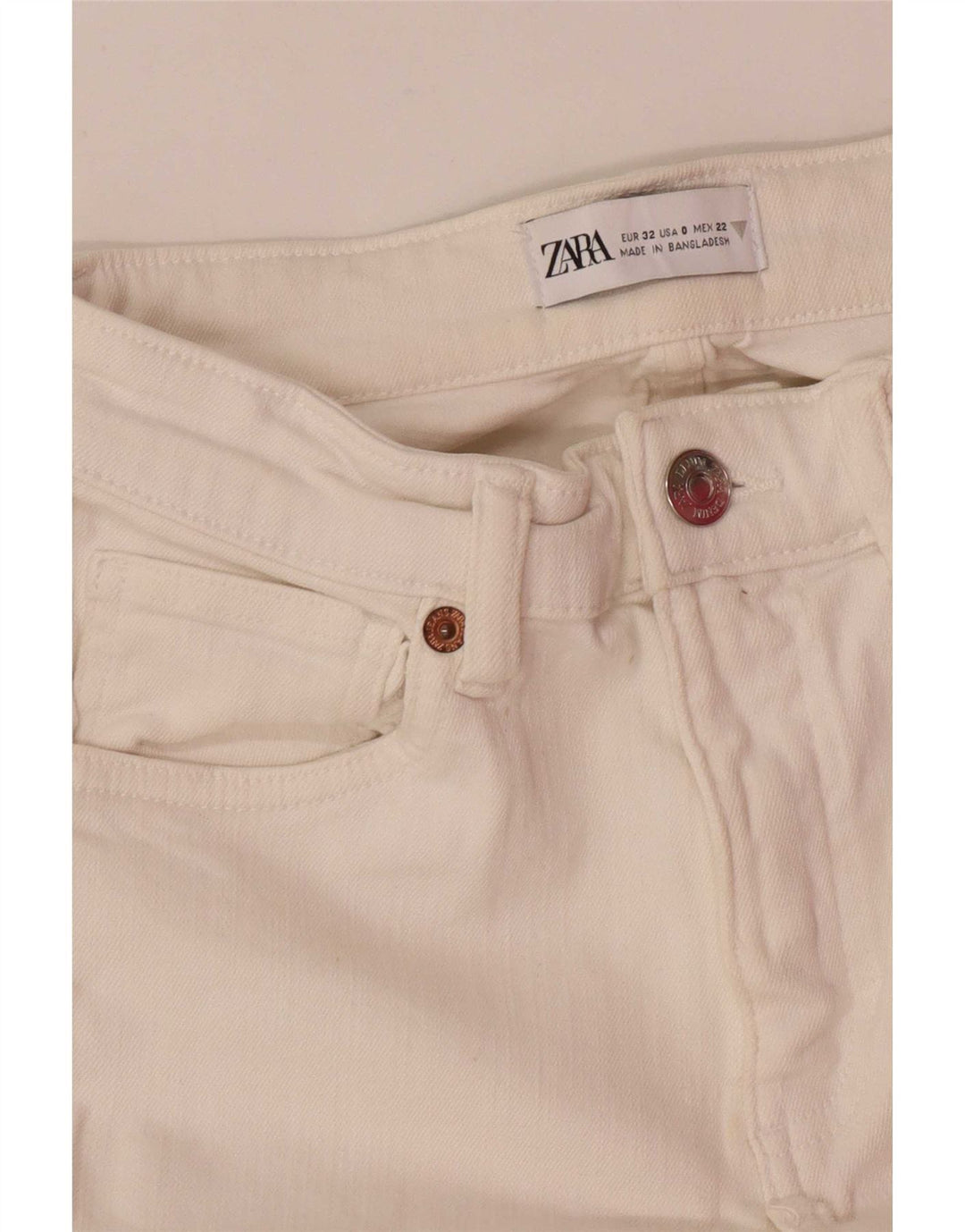 Damskie jeansy rozkloszowane Zara EU 32 2XS W22 L26 Białe