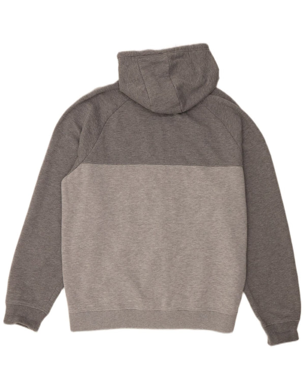 Męski sweter z kapturem i zamkiem Fila 2XL Szara bawełna z blokami kolorów