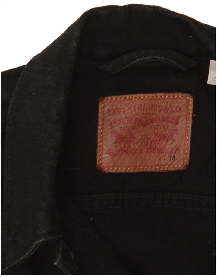 Damska kurtka dżinsowa Levi's UK 14, średnia czarna, bawełniana