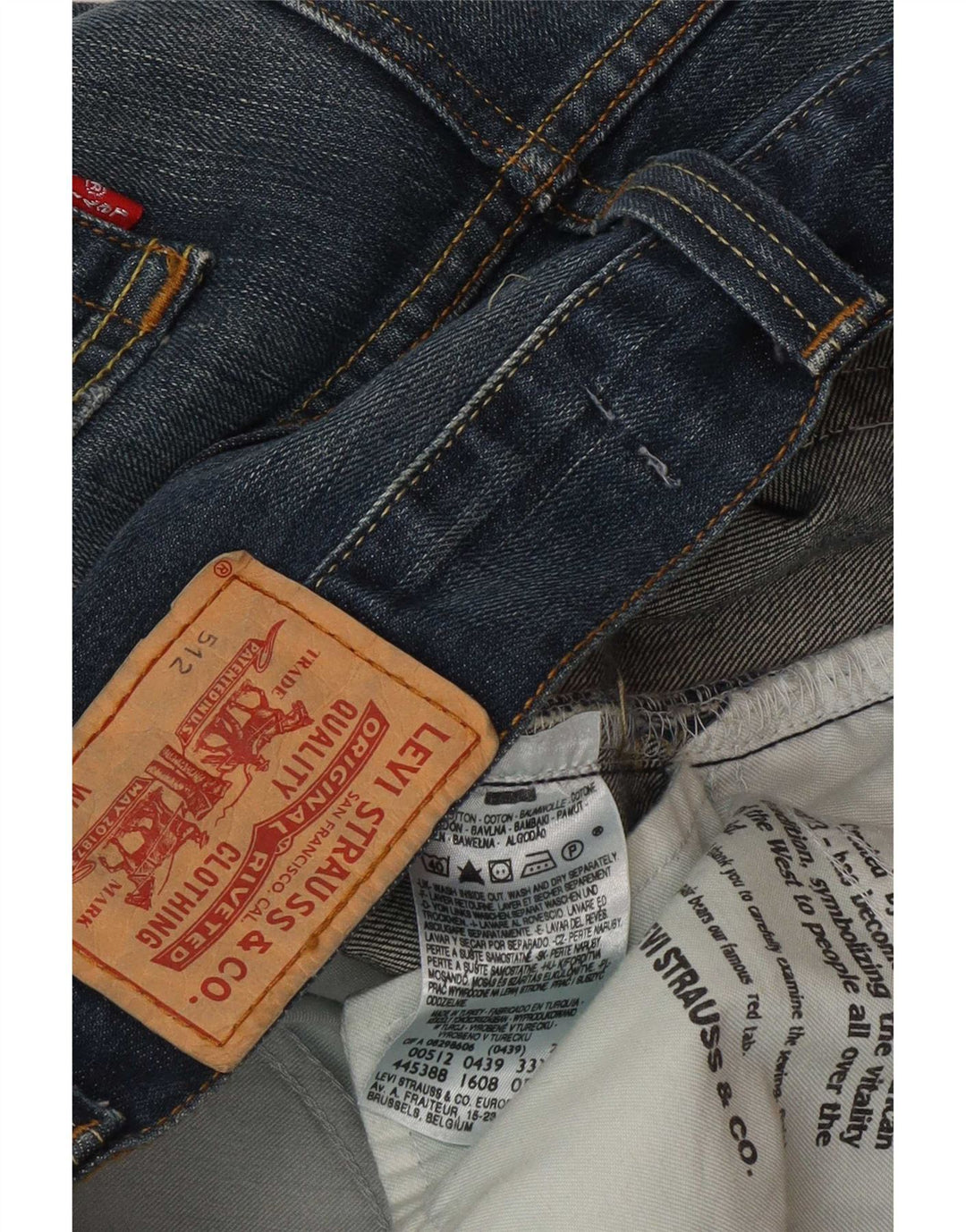 Męskie dżinsy Levi's 512 Capri W33 L22 Niebieska bawełna