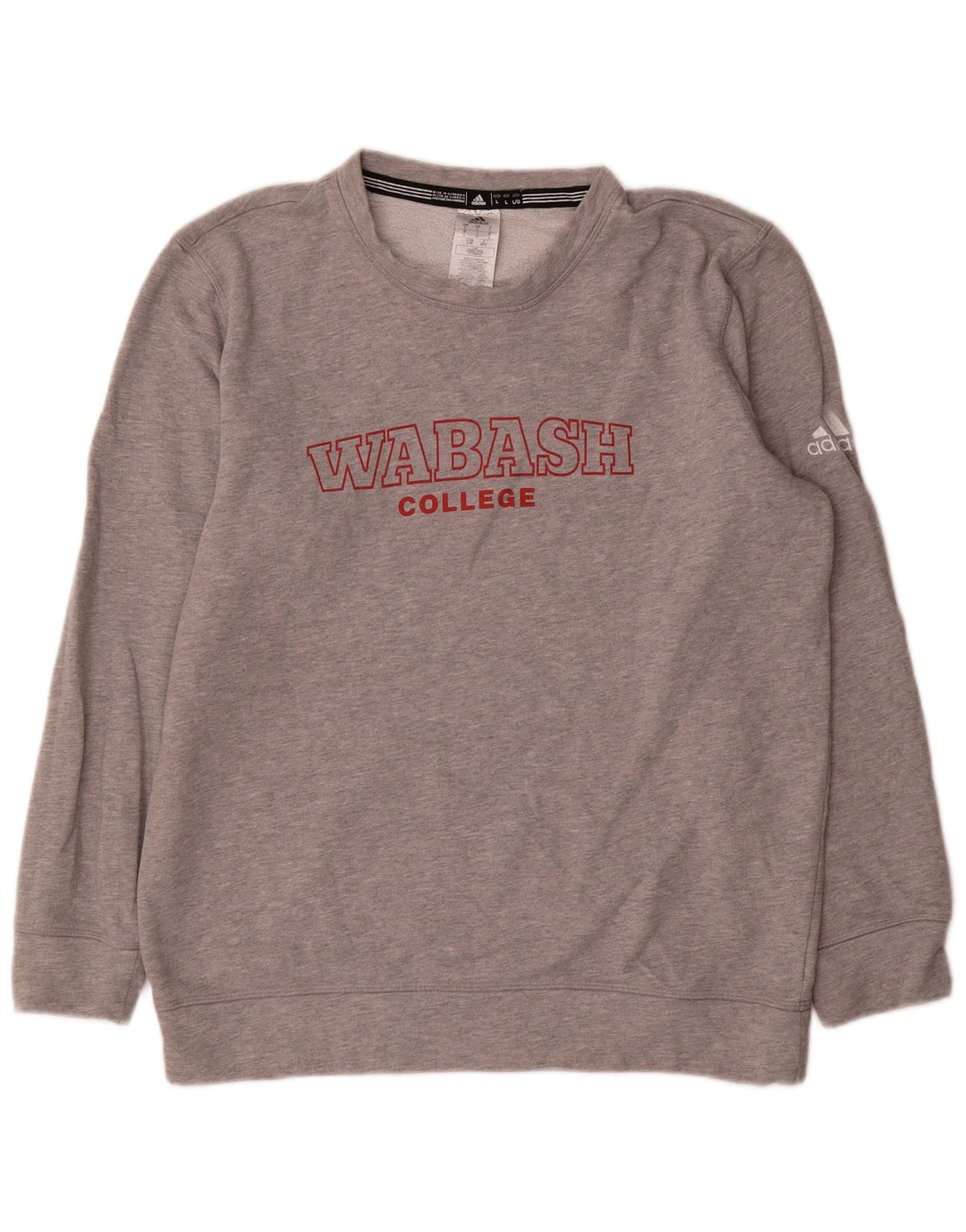 Męska bluza Adidas z grafiką, duża, szara, bawełniana
