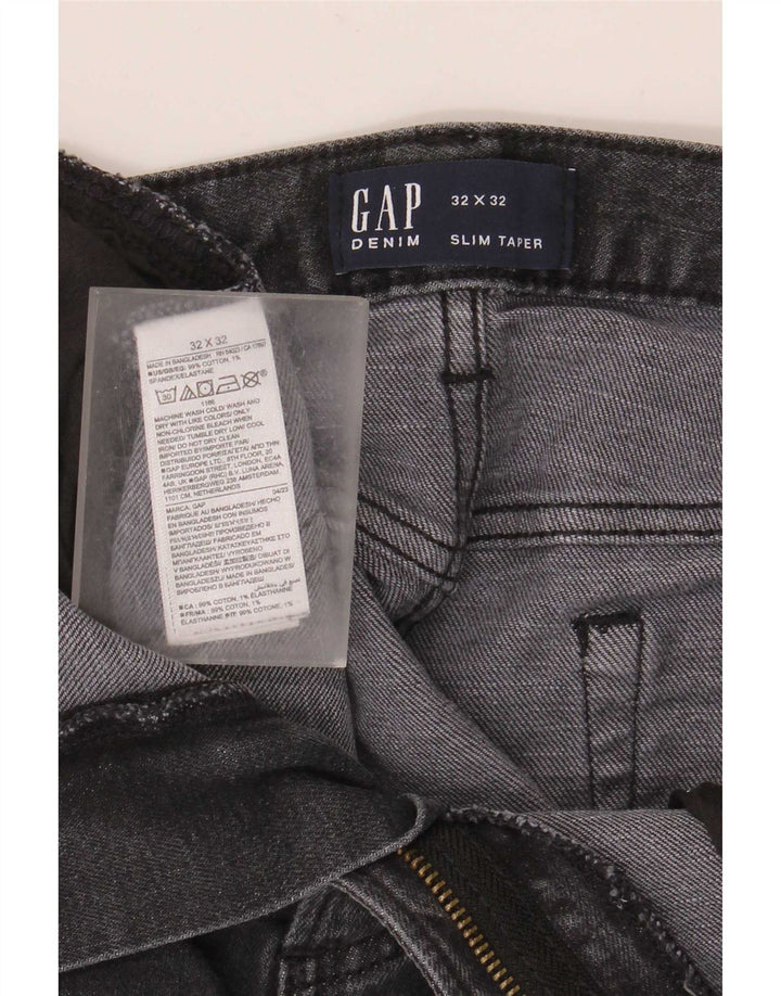 Męskie jeansy Gap Slim Tapered W32 L32 Czarne bawełniane