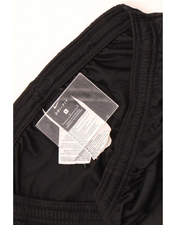 Męskie spodnie dresowe Nike Dri Fit, duże, czarne, poliestrowe