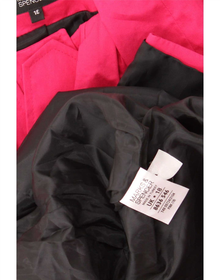 Marks & Spencer Damski trencz UK 18 XL, różowy, bawełniany