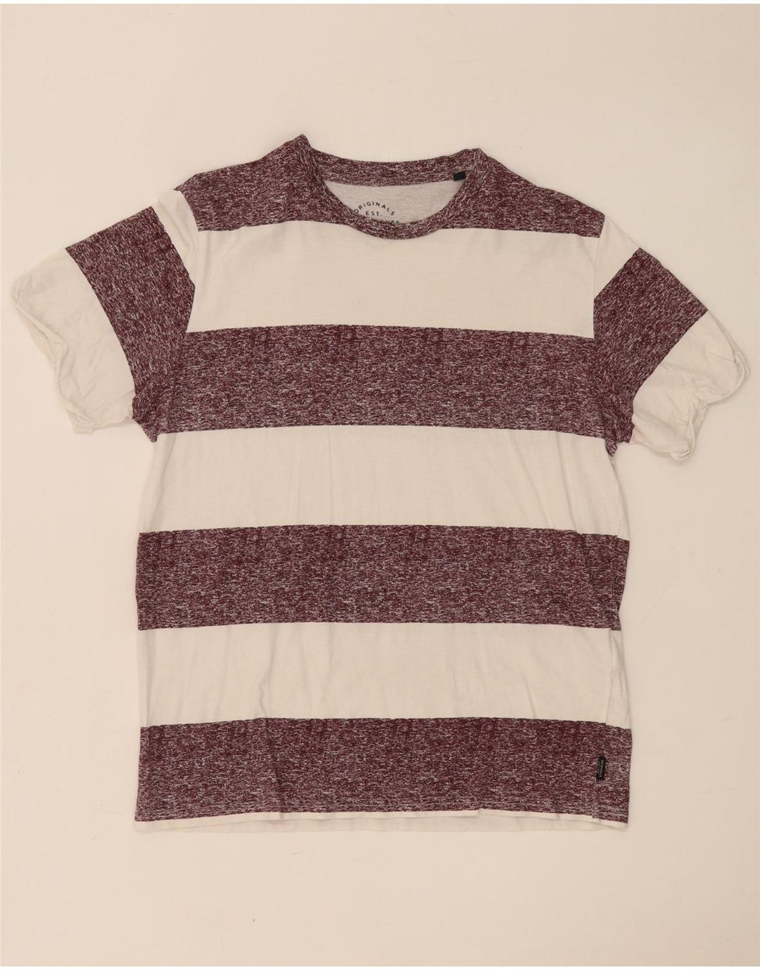 T-shirt męski Jack & Jones, bawełniany, w średnie białe paski