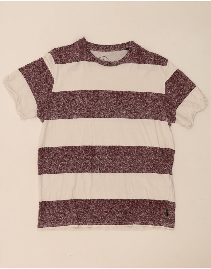 T-shirt męski Jack & Jones, bawełniany, w średnie białe paski