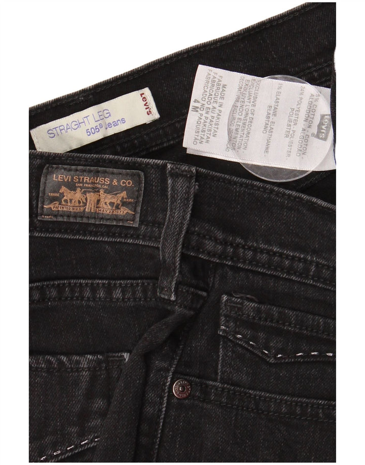 Damskie jeansy LEVI'S 505 Straight US 4 Small W28 L31 Czarna bawełna