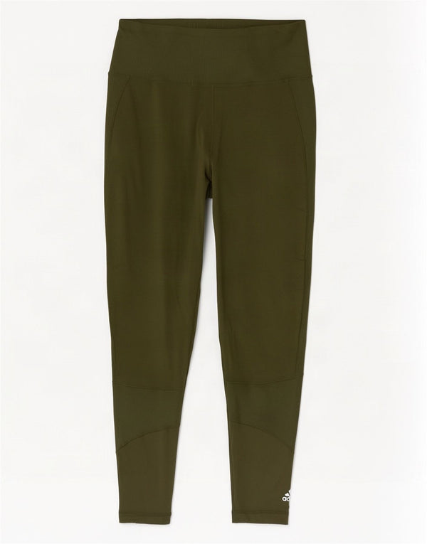 Damskie legginsy Adidas Crop UK 16/18, duże khaki