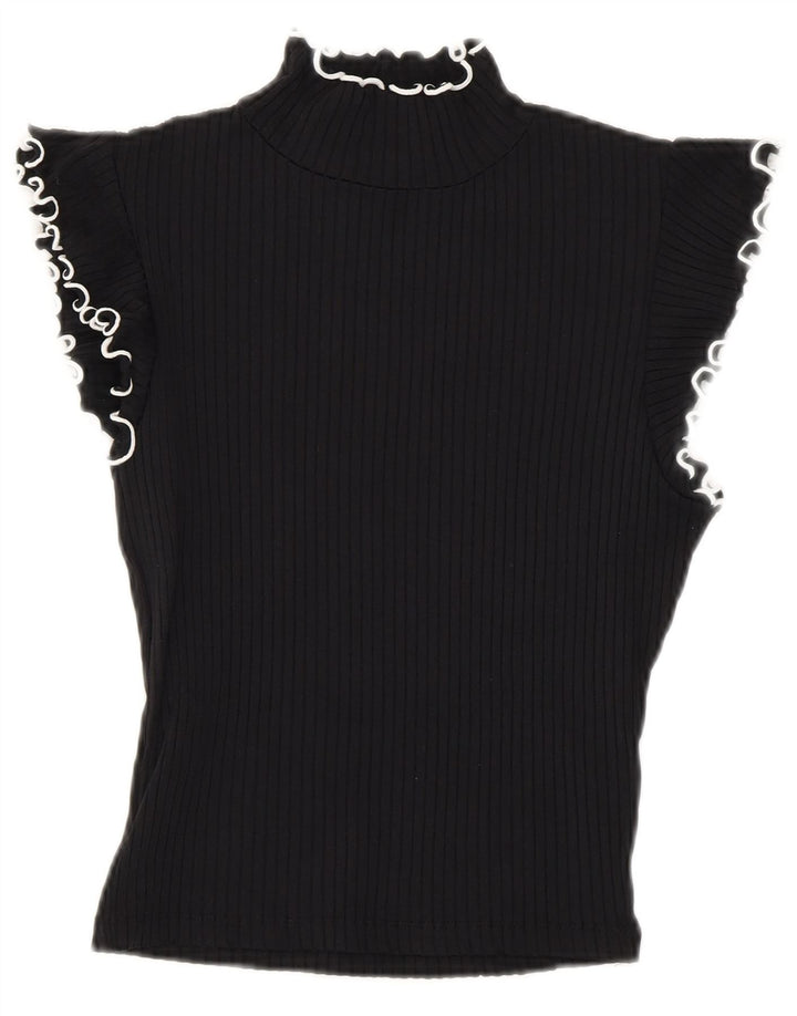 Damska krótka bluzka Zara Top UK 8 Small Black Poliamid