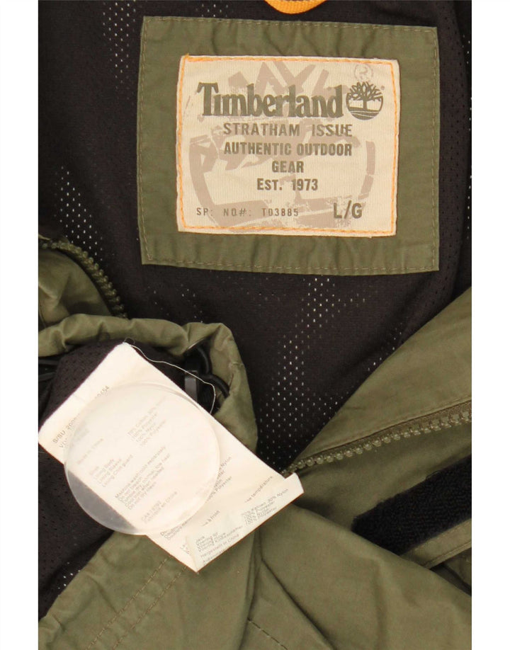Męska kurtka z kapturem Timberland UK 40, duża bawełna khaki