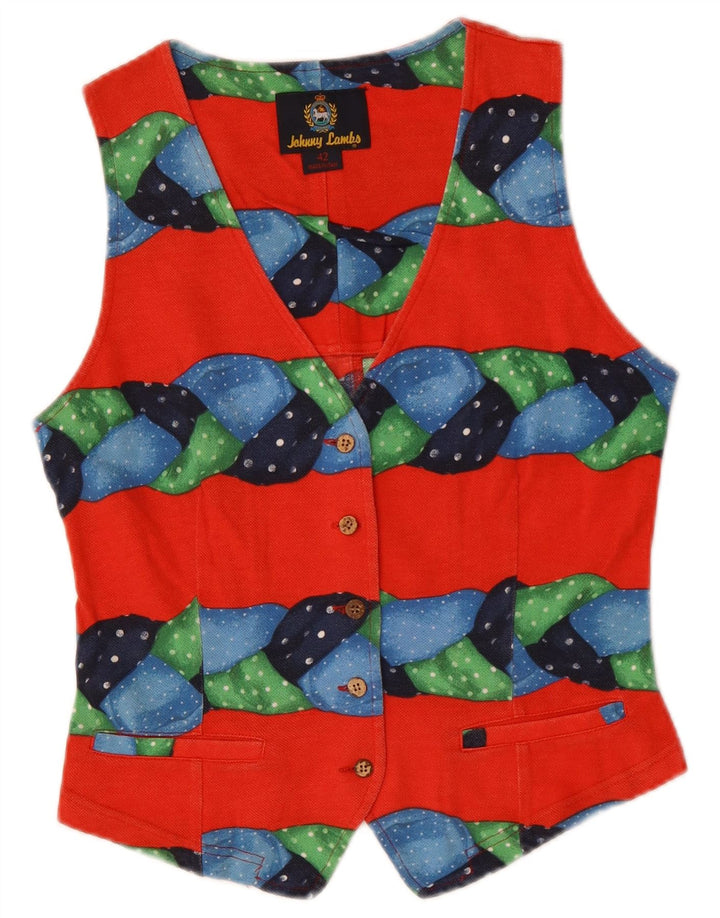 Kamizelka damska Johnny Lambs IT 42, bawełniana w średnie czerwone paski