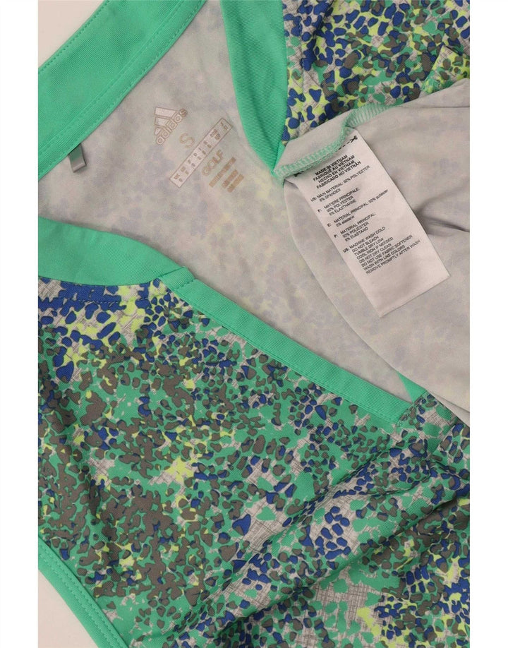 Damska kamizelka golfowa Adidas Top UK 10 Small Green Spotted Poliester