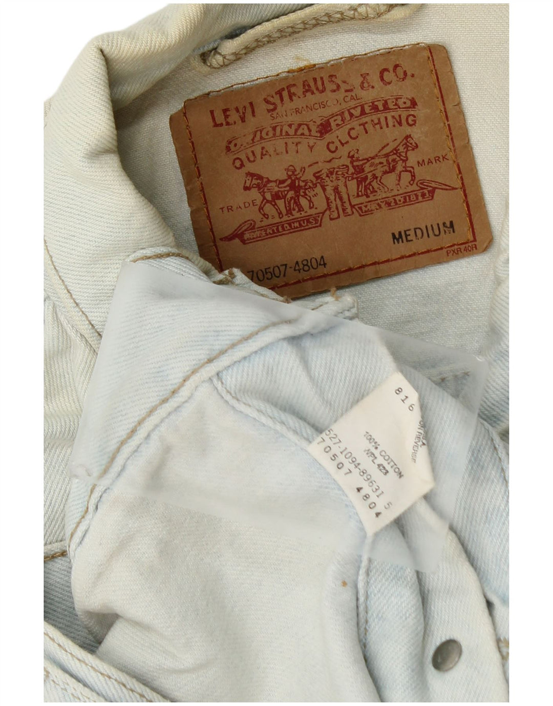 Męska kurtka dżinsowa Levi's UK 38, średnia niebieska, bawełniana