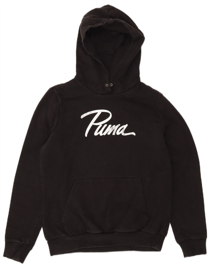 Damski sweter z kapturem i grafiką PUMA UK 14, średni czarny, bawełniany