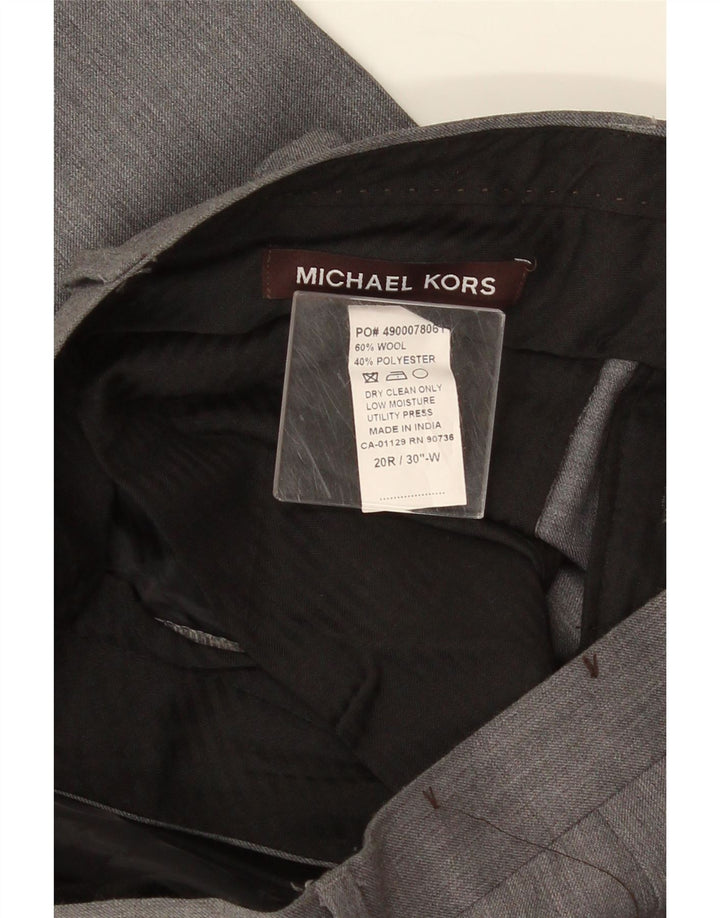 Męskie spodnie garniturowe MICHAEL KORS W30 L30 Szara wełna
