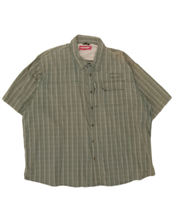 Męska koszula z krótkim rękawem Wrangler 3XL w zielone paski