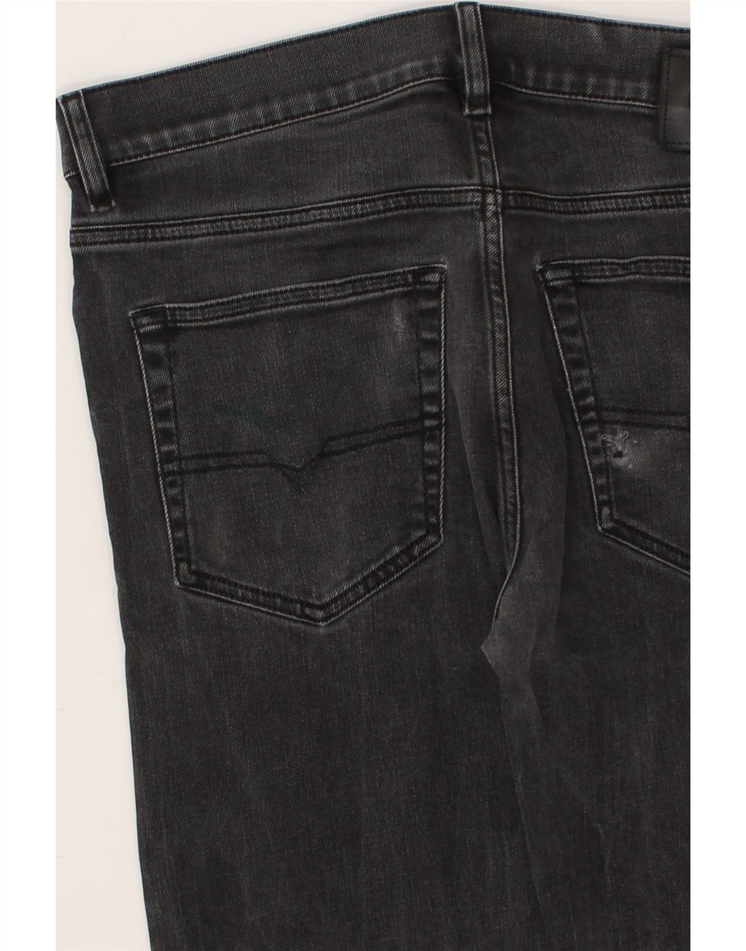 DIESEL Męskie jeansy slim W32 L32 Czarne bawełniane