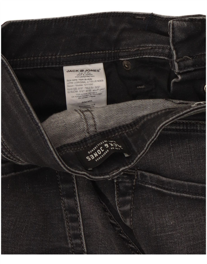 Męskie jeansy Jack & Jones Tim Slim W32 L32 Czarne bawełniane