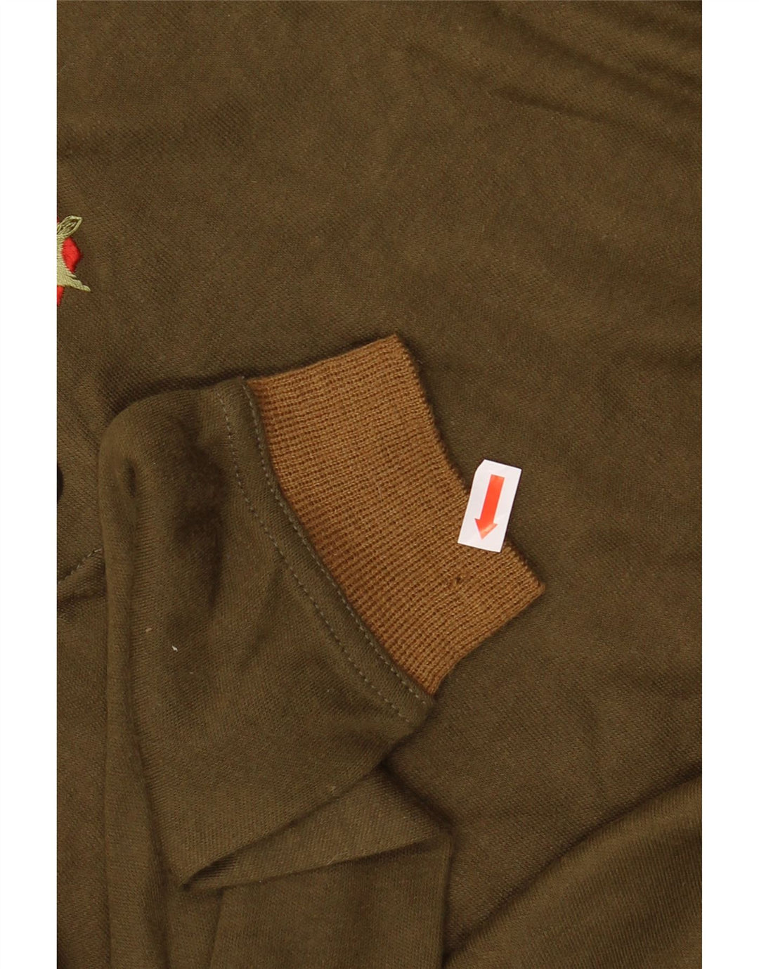 Męski sweter z golfem w stylu VINTAGE, duży akryl w kolorze khaki