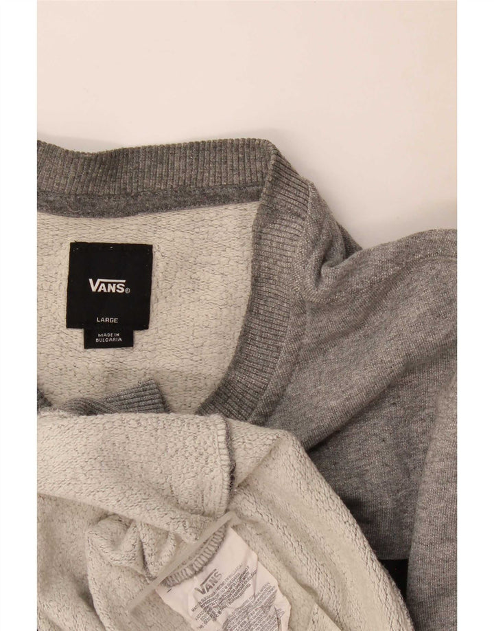 Męska bluza Vans z grafiką, duża, szara, nakrapiana bawełna