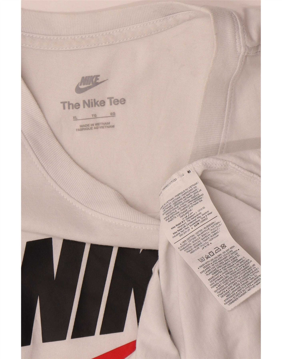 Męska koszulka z grafiką Nike, XL, biała, bawełniana