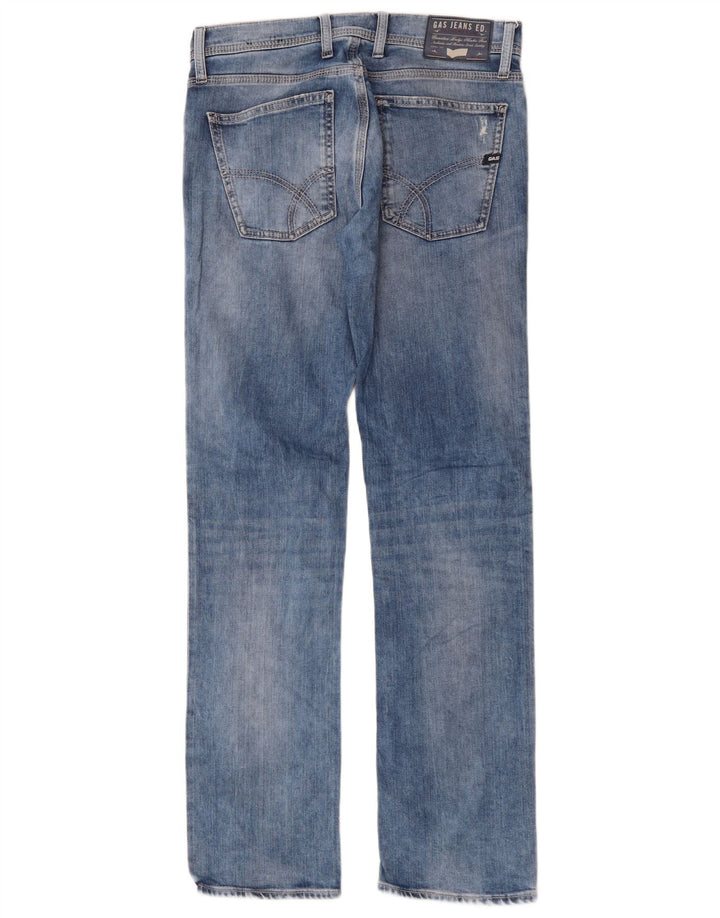 Damskie proste dżinsy Gas W30 L34 Niebieskie bawełniane