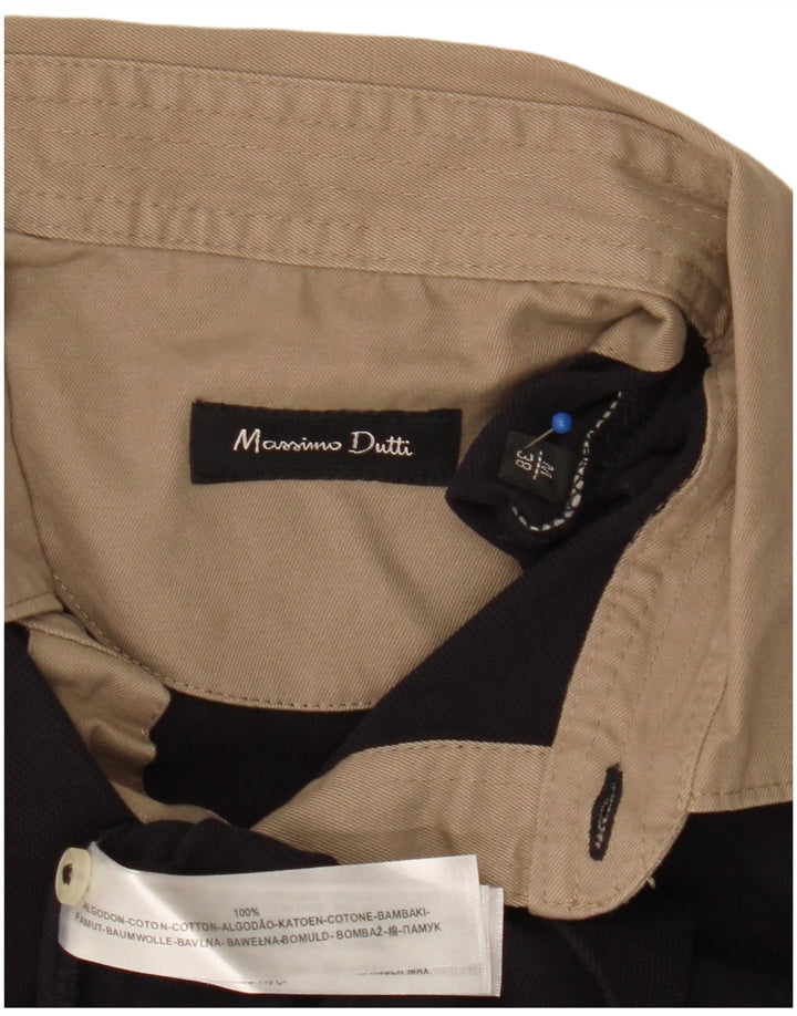 Męska koszulka polo Massimo Dutti EU 38, bawełna w kolorze średniego granatu