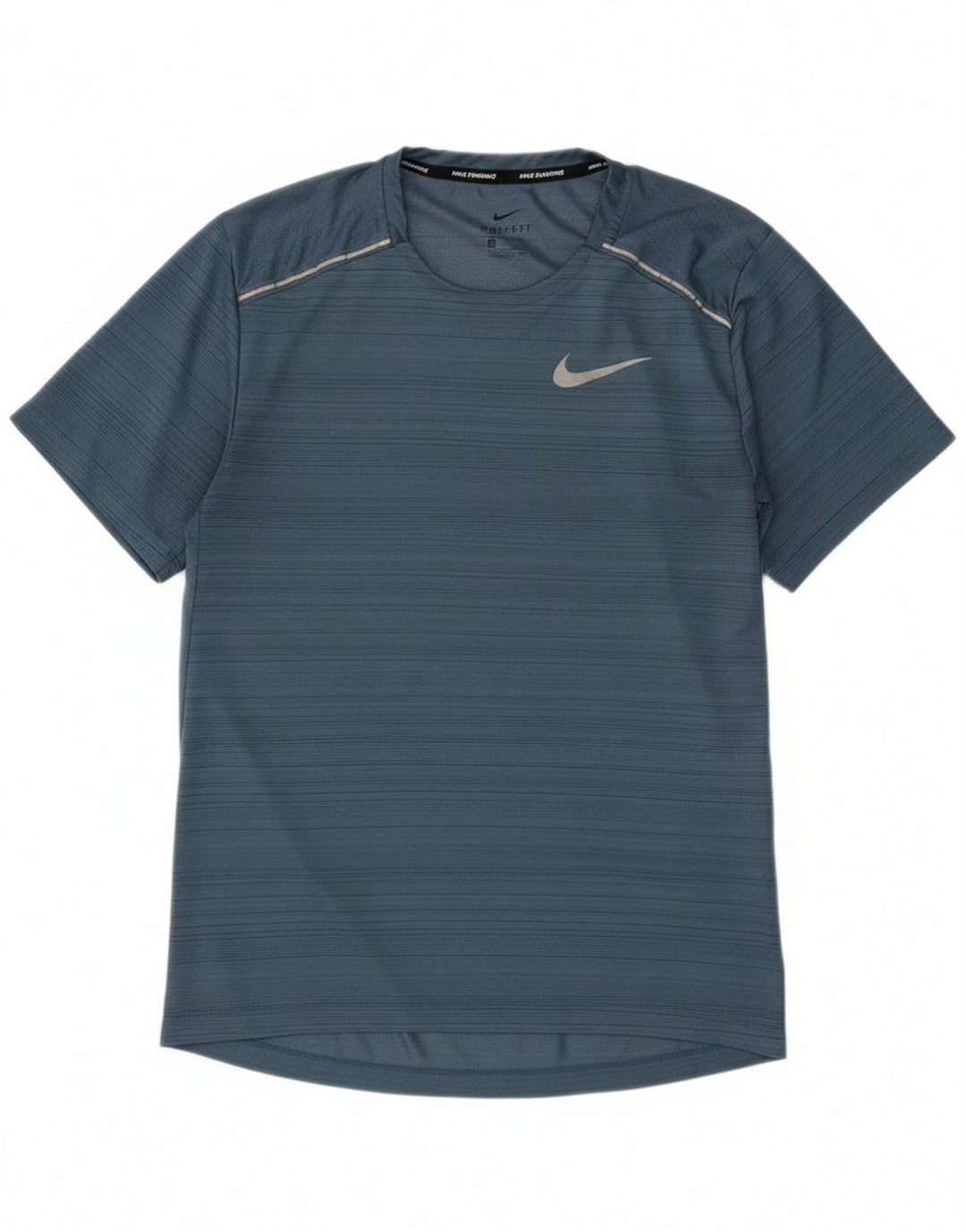 Męski T-shirt Nike Dri Fit z poliestru w małe niebieskie paski