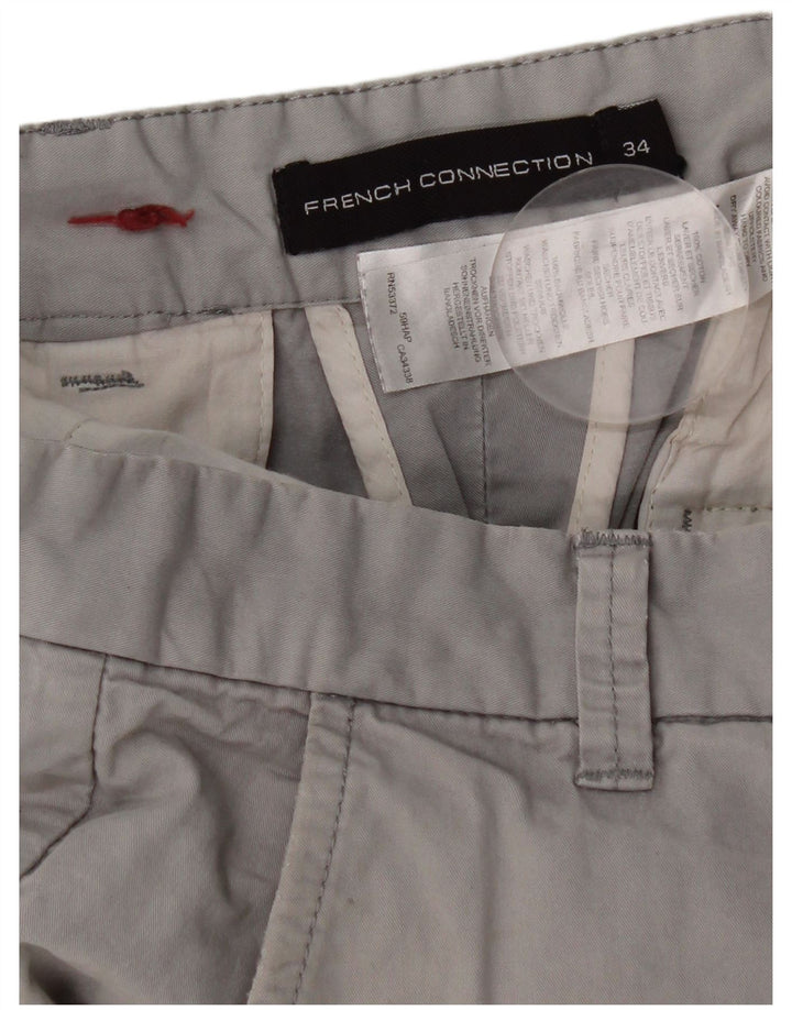 Męskie spodenki Chino French Connection W34, duże, szare, bawełniane