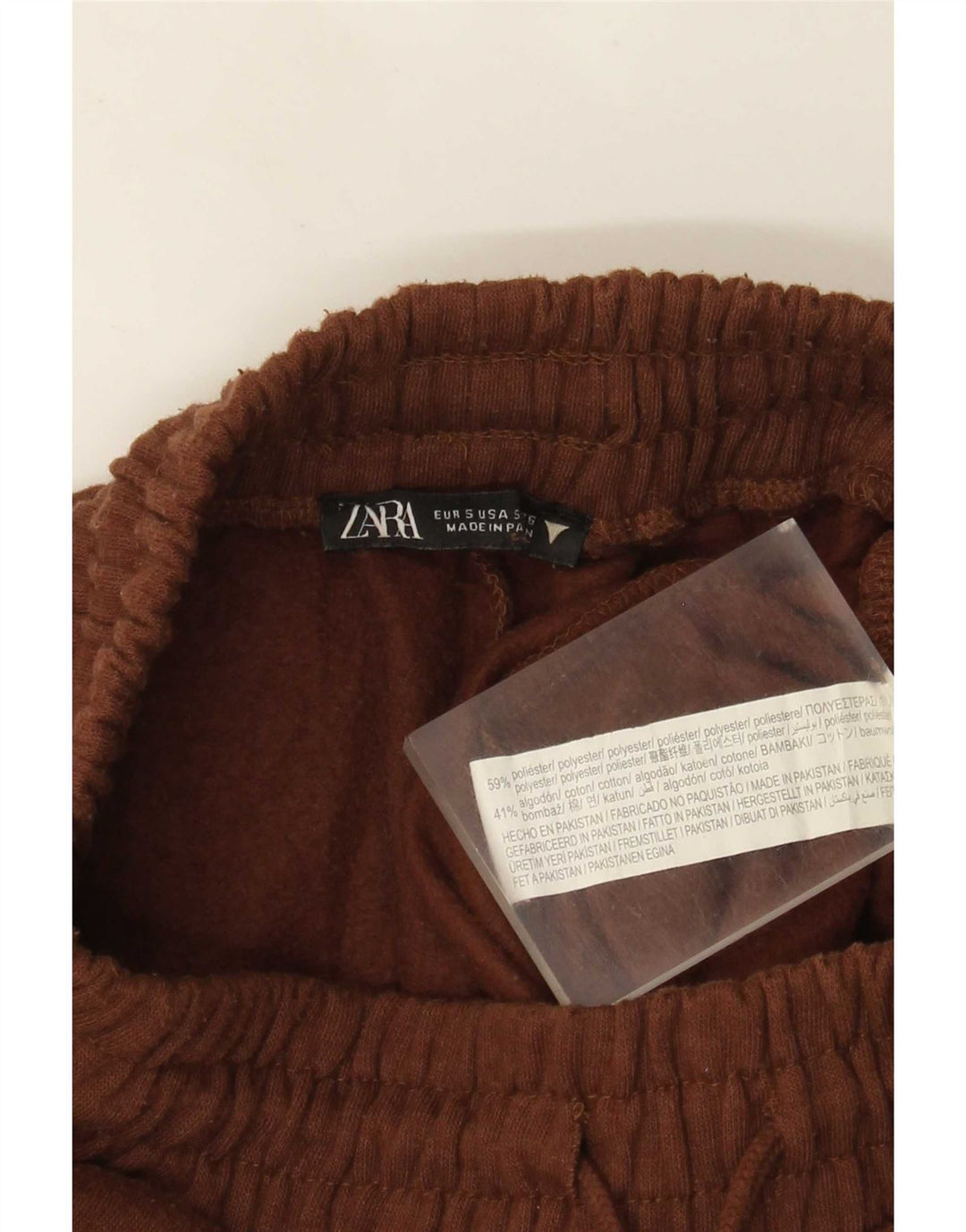 Damskie spodnie dresowe Zara Joggers UK 8 Small Brown Polyester