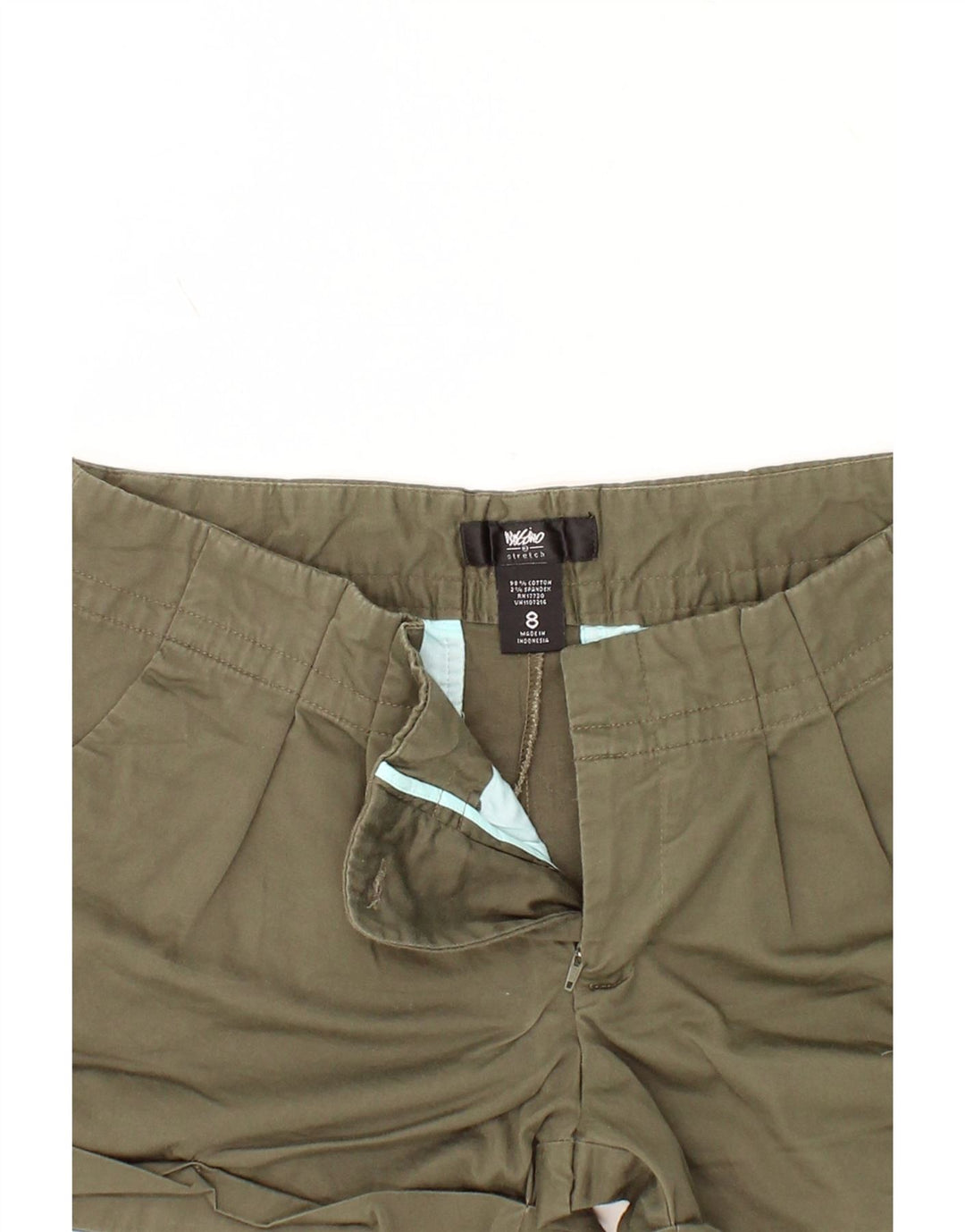 MOSSIMO Womens Chino Shorts US 8 Medium W27 Khaki Cotton Vintage Mossimo and Second-Hand Mossimo from Messina Hembry 