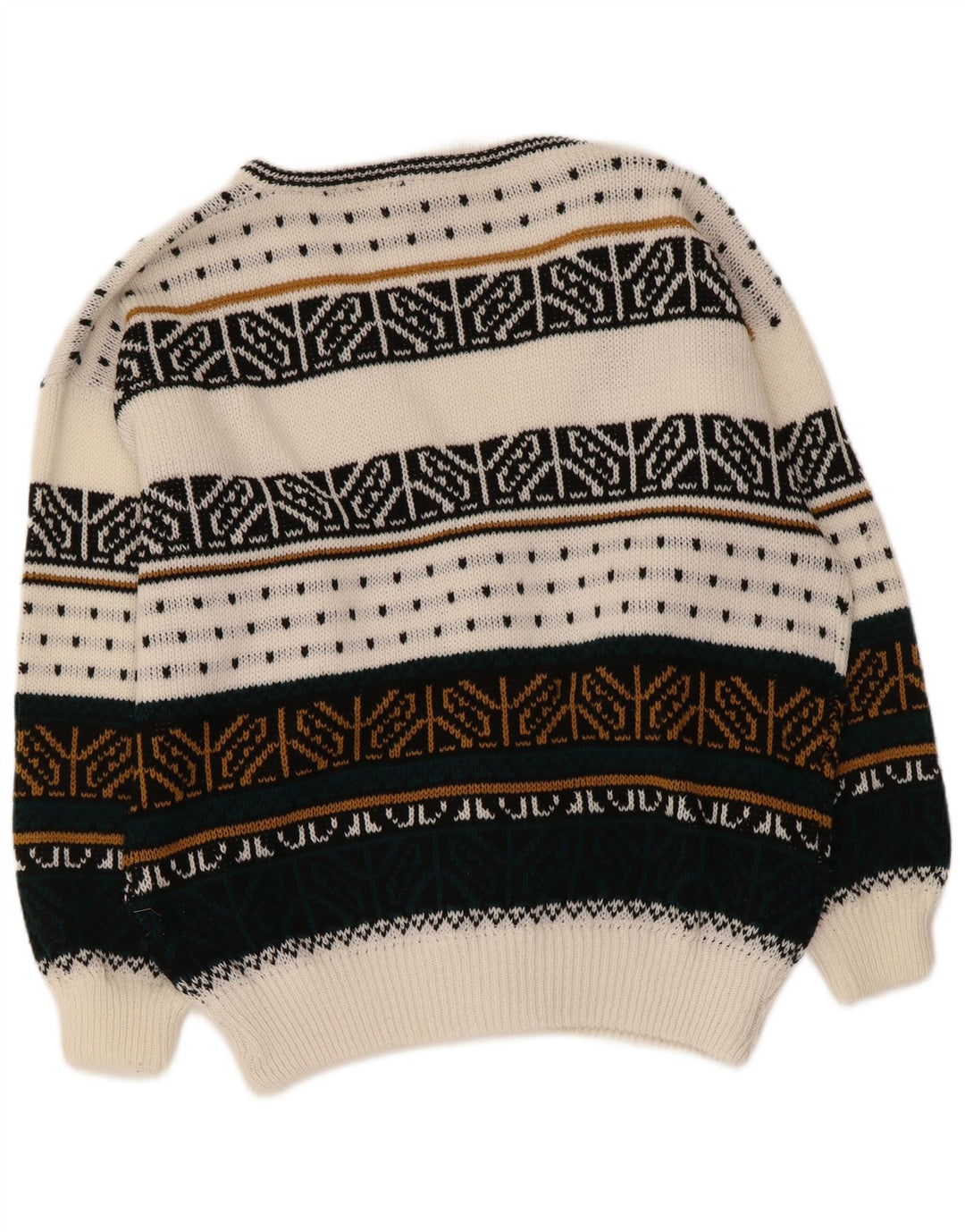 Vintage męski sweter rozpinany, duży, wielokolorowy Fair Isle