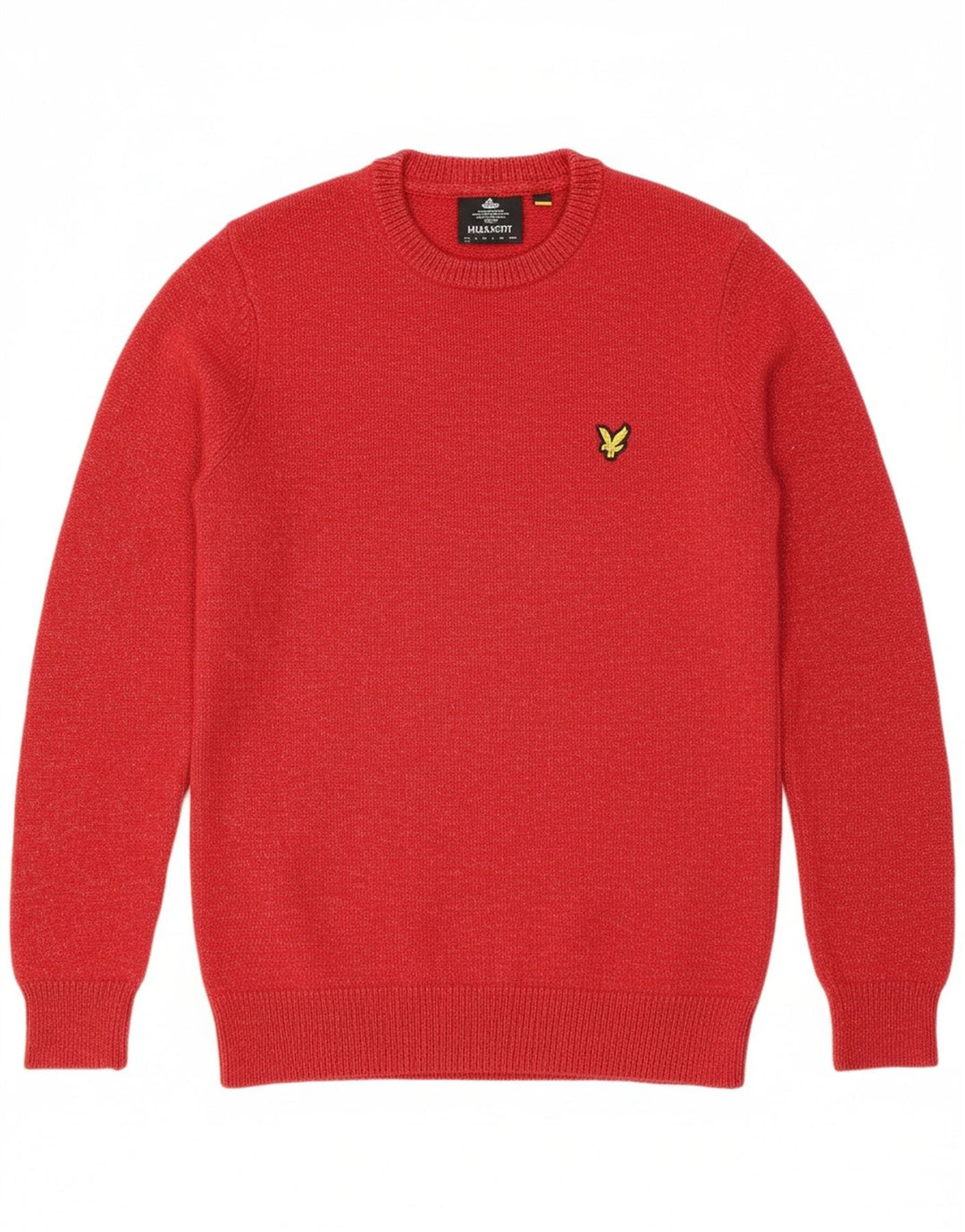 LYLE & SCOTT Mens Crew Neck Jumper Sweater XS Red Cotton