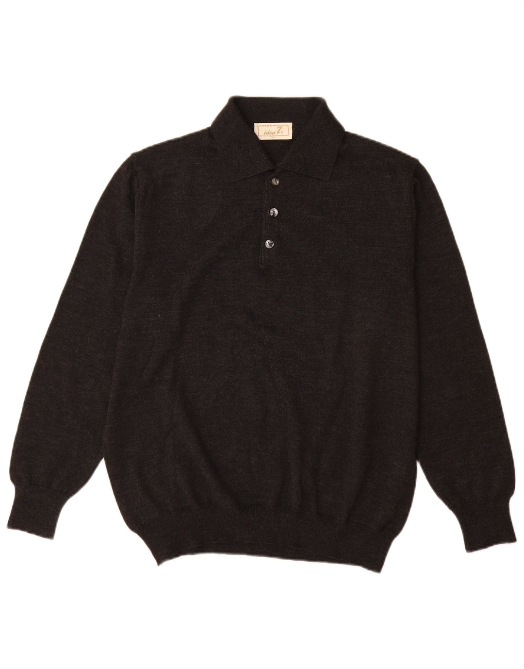 Idea Męski sweter polo IT 50 Średniej szarej wełny