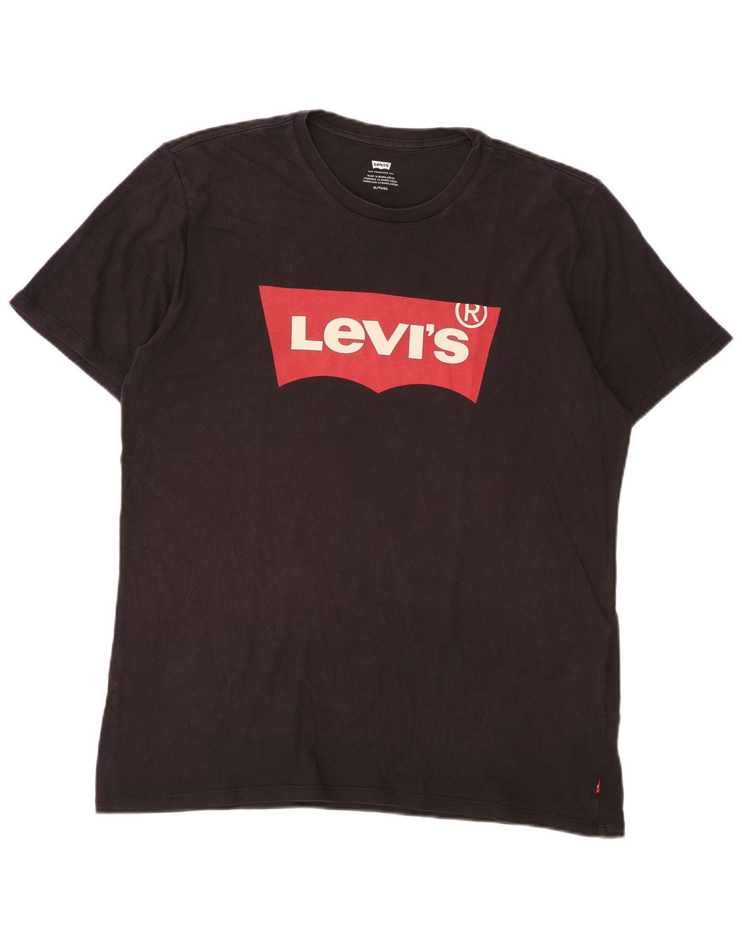 Męska koszulka z grafiką Levi's Top XL, czarna bawełna