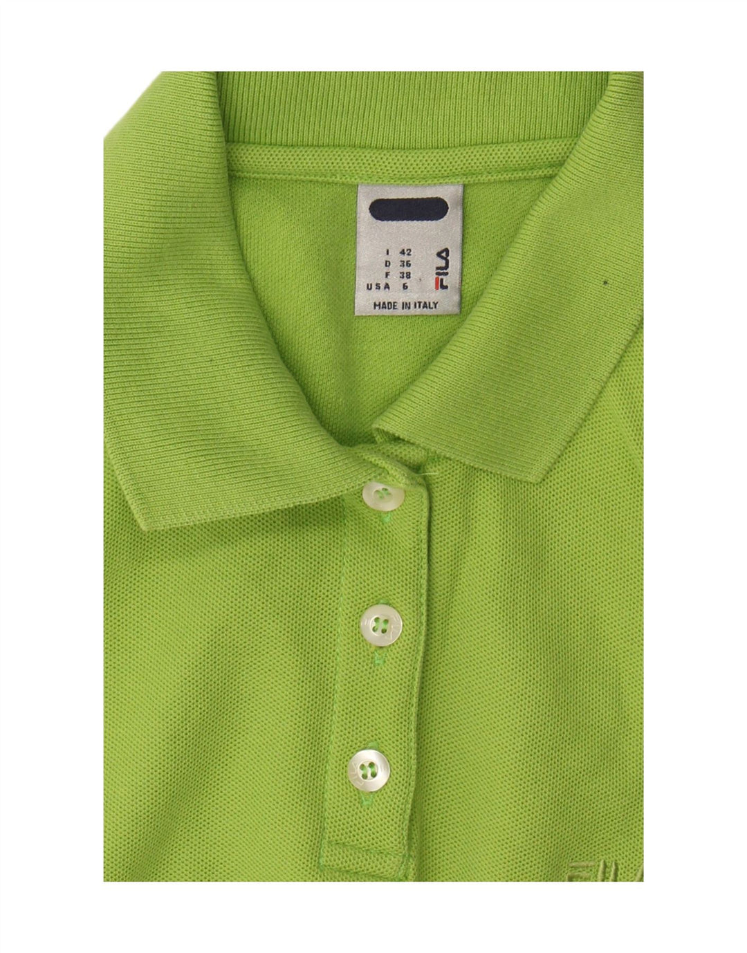 FILA Womens Sleeveless Polo Shirt IT 42 Medium Green