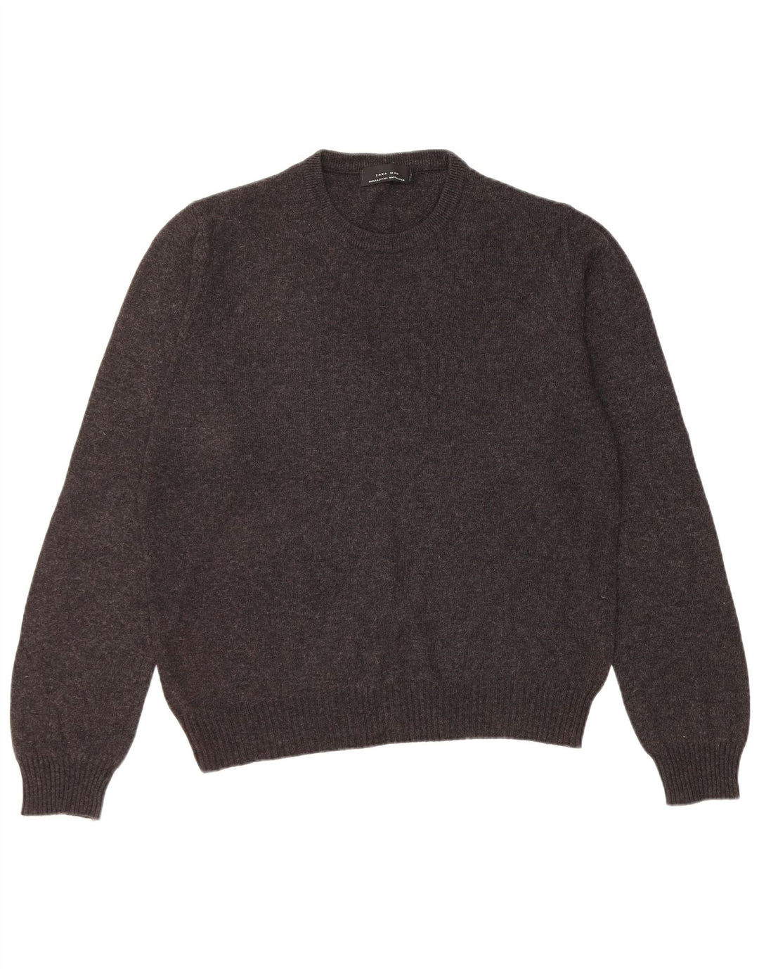 Męski sweter z okrągłym dekoltem Zara, średni czarny