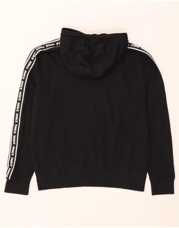 Męski sweter z kapturem Nike z grafiką, średni czarny, bawełniany
