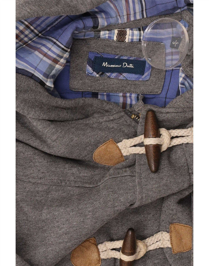 Męski sweter z kapturem Massimo Dutti, duży, szary