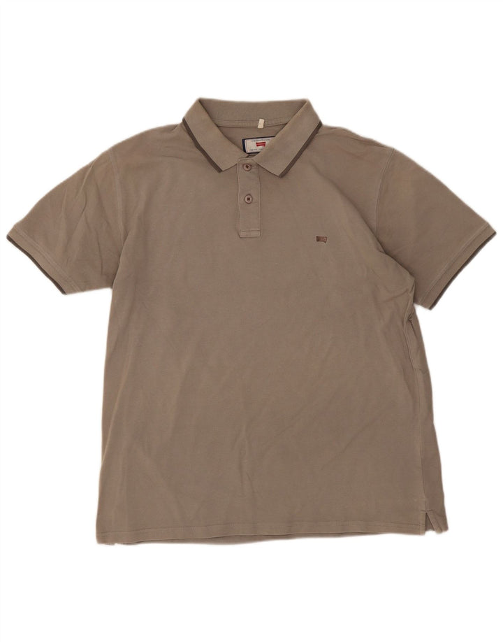 Męska koszulka polo Carrera XL, brązowa, bawełniana