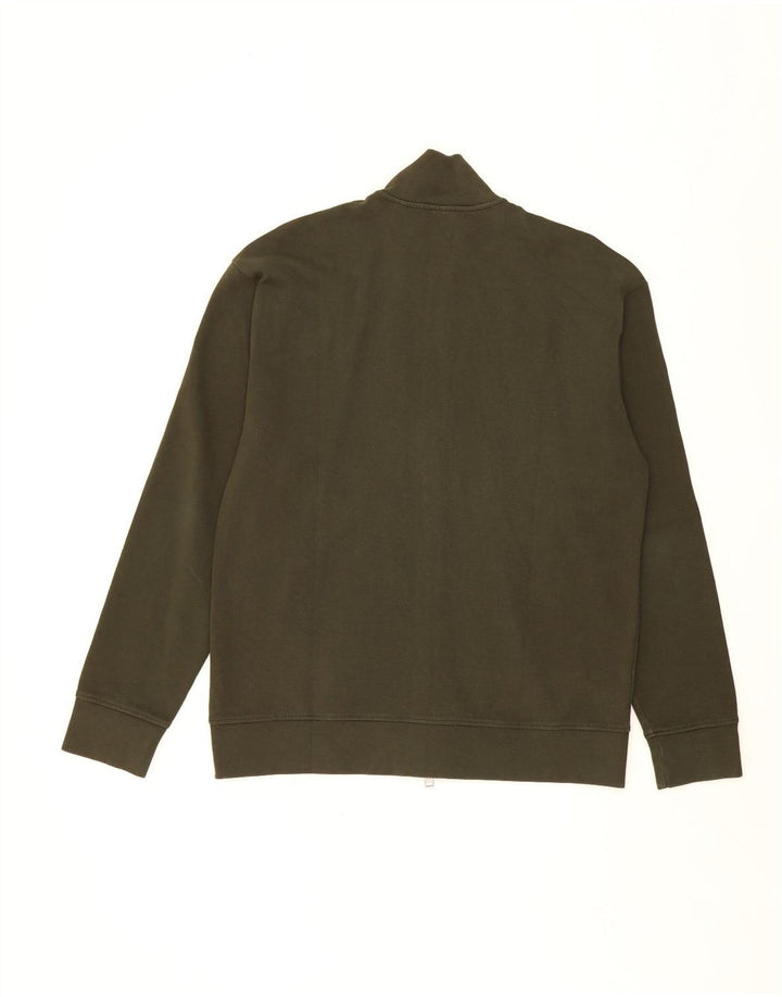 ARMANI EXCHANGE Mens Tracksuit Top Jacket Large Khaki Cotton