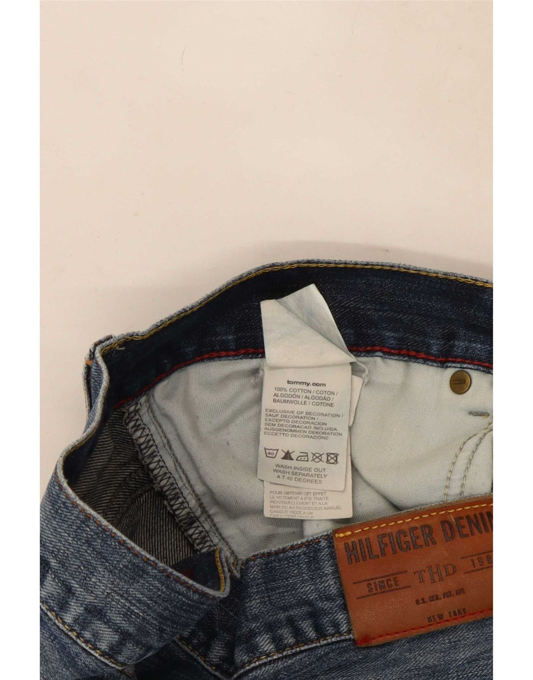 Męskie jeansy Bootcut Tommy Hilfiger W38 L34 Granatowe, bawełniane