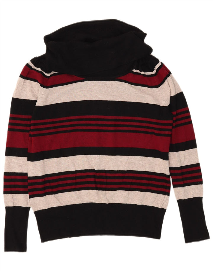 Marks & Spencer Damski sweter z golfem UK 16, duże czerwone paski