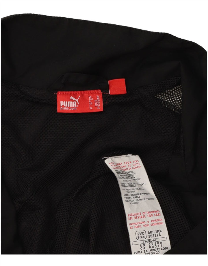 Męska kurtka dresowa Puma XL, czarny, poliester z blokami kolorów