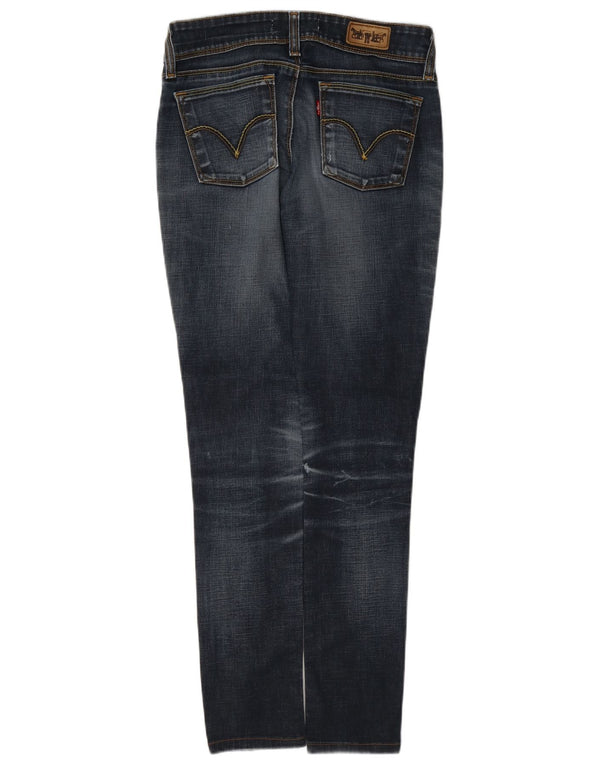 Damskie jeansy Levi's 473 Distressed Slim Skinny W29 L30 Niebieskie bawełniane